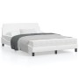 Estructura de cama cabecero cuero sintético blanco 120x200 cm de , Camas y somieres - Ref: Foro24-373159, Precio: 148,66 €, D...