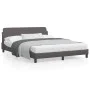 Bed frame with gray synthetic leather headboard 160x200cm by , Beds and slatted bases - Ref: Foro24-373221, Price: 181,08 €, ...