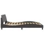 Bed frame with gray synthetic leather headboard 160x200cm by , Beds and slatted bases - Ref: Foro24-373221, Price: 181,08 €, ...