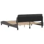 Bed frame with gray synthetic leather headboard 160x200cm by , Beds and slatted bases - Ref: Foro24-373221, Price: 181,08 €, ...
