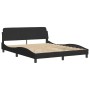 Estructura de cama con cabecero de terciopelo negro 160x200 cm de , Camas y somieres - Ref: Foro24-373214, Precio: 171,41 €, ...