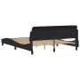 Estructura de cama con cabecero de terciopelo negro 160x200 cm de , Camas y somieres - Ref: Foro24-373214, Precio: 171,41 €, ...