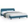 Estructura de cama con cabecero terciopelo azul 160x200 cm de , Camas y somieres - Ref: Foro24-373216, Precio: 188,98 €, Desc...