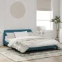 Estructura de cama con cabecero terciopelo azul 160x200 cm de , Camas y somieres - Ref: Foro24-373216, Precio: 150,91 €, Desc...