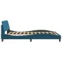 Estructura de cama con cabecero terciopelo azul 160x200 cm de , Camas y somieres - Ref: Foro24-373216, Precio: 150,91 €, Desc...