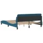 Estructura de cama con cabecero terciopelo azul 160x200 cm de , Camas y somieres - Ref: Foro24-373216, Precio: 150,91 €, Desc...