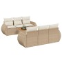 Set sofás de jardín 7 piezas y cojines ratán sintético beige de , Conjuntos de jardín - Ref: Foro24-3224896, Precio: 531,67 €...