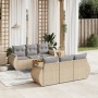 Set sofás de jardín 7 piezas y cojines ratán sintético beige de , Conjuntos de jardín - Ref: Foro24-3257228, Precio: 515,86 €...