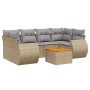 Set sofás de jardín 7 piezas y cojines ratán sintético beige de , Conjuntos de jardín - Ref: Foro24-3257235, Precio: 486,31 €...