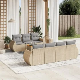 Juego de sofás de jardín con cojines beige 8 pzas ratán PE de , Conjuntos de jardín - Ref: Foro24-3257242, Precio: 557,65 €, ...