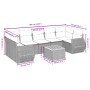 Juego de sofás de jardín con cojines beige 8 pzas ratán PE de , Conjuntos de jardín - Ref: Foro24-3257249, Precio: 525,36 €, ...