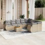 Set de sofás de jardín 9 pzas con cojines ratán sintético beige de , Conjuntos de jardín - Ref: Foro24-3257263, Precio: 611,2...