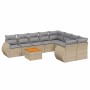 Set de sofás de jardín 9 pzas con cojines ratán sintético beige de , Conjuntos de jardín - Ref: Foro24-3257263, Precio: 611,2...