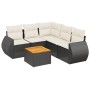 Set de sofás de jardín 6 piezas y cojines ratán sintético negro de , Conjuntos de jardín - Ref: Foro24-3257330, Precio: 381,4...