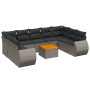 Set de sofás de jardín 10 pzas con cojines ratán sintético gris de , Conjuntos de jardín - Ref: Foro24-3257481, Precio: 625,2...