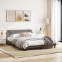 Estructura de cama con cabecero de tela gris taupe 160x200 cm de , Camas y somieres - Ref: Foro24-373209, Precio: 154,00 €, D...