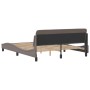 Estructura de cama con cabecero de tela gris taupe 160x200 cm de , Camas y somieres - Ref: Foro24-373209, Precio: 154,00 €, D...