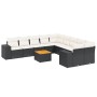 Set de sofás de jardín 11 pzas y cojines ratán sintético negro de , Conjuntos de jardín - Ref: Foro24-3257967, Precio: 641,36...