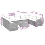 Set de sofás de jardín 10 pzas cojines ratán sintético negro de , Conjuntos de jardín - Ref: Foro24-3257476, Precio: 653,64 €...