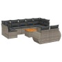 Set de sofás de jardín 10 pzas con cojines ratán sintético gris de , Conjuntos de jardín - Ref: Foro24-3257488, Precio: 625,2...
