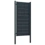 Anthrazitgraues Zauntor aus PVC und Stahl, 100 x 164 cm von vidaXL, Gartentore - Ref: Foro24-145235, Preis: 207,95 €, Rabatt: %