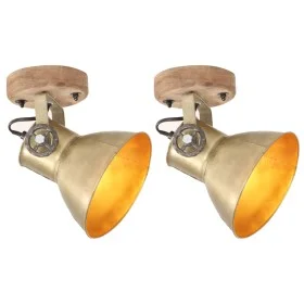 Lámparas de pared/techo industrial 2 uds latón 20x25 cm E27 de , Lámparas - Ref: Foro24-320509, Precio: 62,47 €, Descuento: %