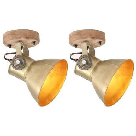 Lámparas de pared/techo industrial 2 uds latón 20x25 cm E27 de , Lámparas - Ref: Foro24-320509, Precio: 62,47 €, Descuento: %