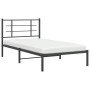 Estructura de cama con cabecero metal negro 100x190 cm de , Camas y somieres - Ref: Foro24-355555, Precio: 59,22 €, Descuento: %