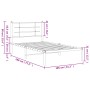 Estructura de cama con cabecero metal negro 100x190 cm de , Camas y somieres - Ref: Foro24-355555, Precio: 59,22 €, Descuento: %