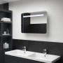 Mueble de baño con espejo LED 80x9,5x55 cm de vidaXL, Tocadores de baño - Ref: Foro24-285120, Precio: 150,69 €, Descuento: %