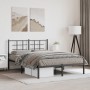 Estructura de cama con cabecero metal negro 140x200 cm de , Camas y somieres - Ref: Foro24-355562, Precio: 107,41 €, Descuent...
