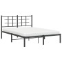 Estructura de cama con cabecero metal negro 140x200 cm de , Camas y somieres - Ref: Foro24-355562, Precio: 107,41 €, Descuent...