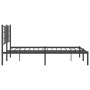Estructura de cama con cabecero metal negro 140x200 cm de , Camas y somieres - Ref: Foro24-355562, Precio: 107,41 €, Descuent...