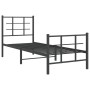 Estructura de cama con cabecero y estribo metal negro 75x190 cm de , Camas y somieres - Ref: Foro24-355569, Precio: 63,34 €, ...