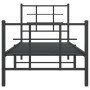 Estructura de cama con cabecero y estribo metal negro 75x190 cm de , Camas y somieres - Ref: Foro24-355569, Precio: 63,34 €, ...