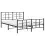 Estructura de cama cabecero y estribo metal negro 150x200 cm de , Camas y somieres - Ref: Foro24-355581, Precio: 122,17 €, De...