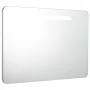 Mueble de baño con espejo LED 80x9,5x55 cm de vidaXL, Tocadores de baño - Ref: Foro24-285120, Precio: 147,79 €, Descuento: %