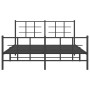 Estructura de cama cabecero y estribo metal negro 150x200 cm de , Camas y somieres - Ref: Foro24-355581, Precio: 122,17 €, De...