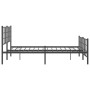 Estructura de cama cabecero y estribo metal negro 150x200 cm de , Camas y somieres - Ref: Foro24-355581, Precio: 122,17 €, De...