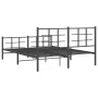 Estructura de cama cabecero y estribo metal negro 150x200 cm de , Camas y somieres - Ref: Foro24-355581, Precio: 122,17 €, De...