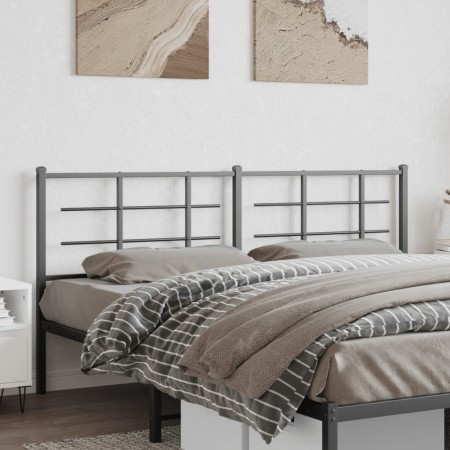 Cabecero de metal negro 180 cm de , Cabeceros y pies de cama - Ref: Foro24-355597, Precio: 35,55 €, Descuento: %