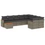 10-piece garden sofa set with gray synthetic rattan cushions by , Garden sets - Ref: Foro24-3226319, Price: 569,18 €, Discoun...
