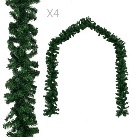 Guirnaldas de Navidad 4 unidades PVC verde 270 cm de vidaXL, Adornos festivos - Ref: Foro24-284308, Precio: 64,47 €, Descuent...