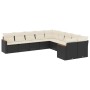 Set de sofás de jardín 10 pzas cojines ratán sintético negro de , Conjuntos de jardín - Ref: Foro24-3226350, Precio: 547,89 €...