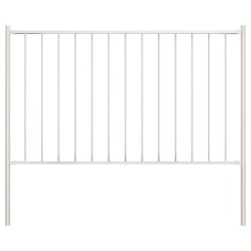 Panel de valla y postes acero recubrimiento polvo blanco 1,7x1m de vidaXL, Paneles de vallas - Ref: Foro24-145216, Precio: 54...