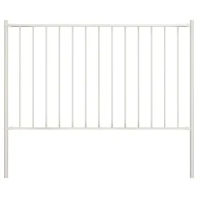 Panel de valla y postes acero recubrimiento polvo blanco 1,7x1m de vidaXL, Paneles de vallas - Ref: Foro24-145216, Precio: 51...