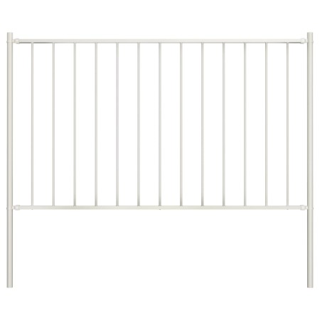 Panel de valla y postes acero recubrimiento polvo blanco 1,7x1m de vidaXL, Paneles de vallas - Ref: Foro24-145216, Precio: 54...
