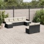 Set de sofás de jardín 8 piezas y cojines ratán sintético negro de , Conjuntos de jardín - Ref: Foro24-3226371, Precio: 438,3...