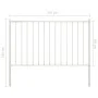 Fence panel and posts white powder coated steel 1.7x1m by vidaXL, fence panels - Ref: Foro24-145216, Price: 51,92 €, Discount: %