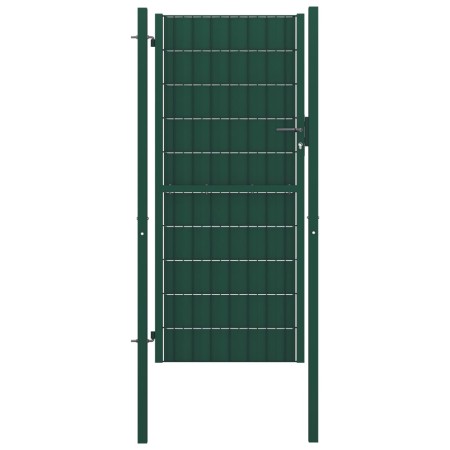 Puerta de valla de PVC y acero verde 100x204 cm de vidaXL, Puertas de jardín - Ref: Foro24-145231, Precio: 243,26 €, Descuent...